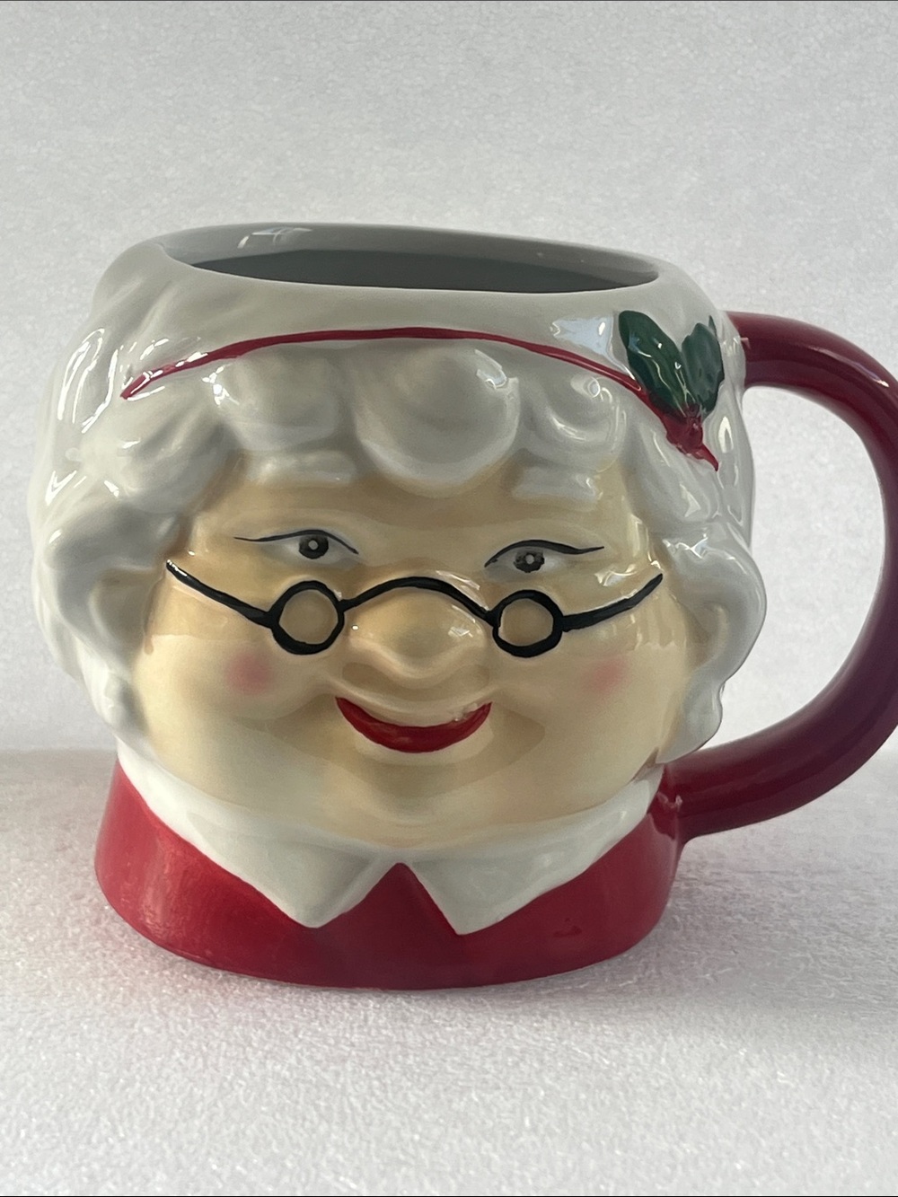 Christmas Mrs Santa Claus Ceramic Face Mug